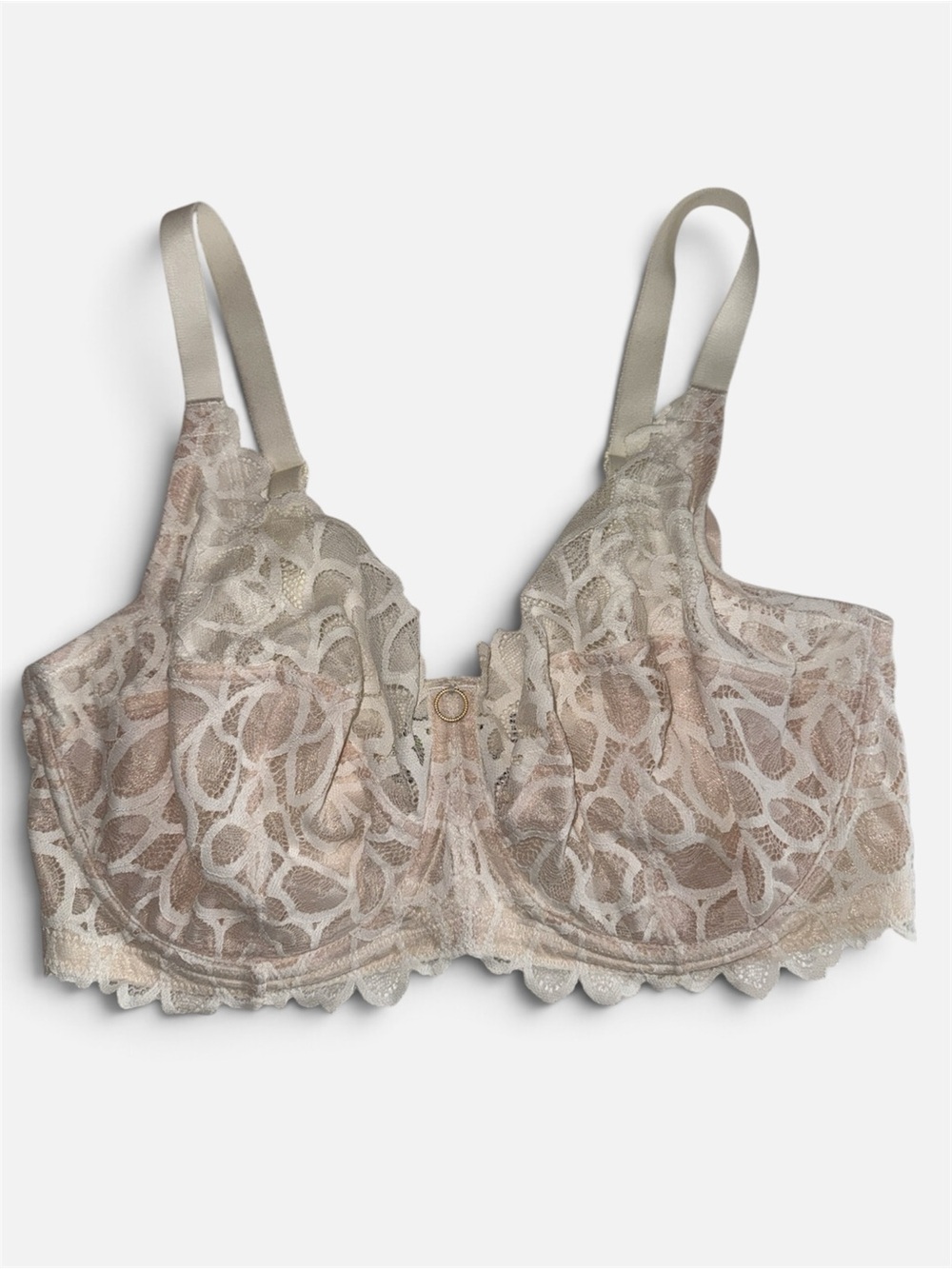 Panache Allure Lace Underwire Bra Ivory With Blush Lining Full Cup 10765 34F